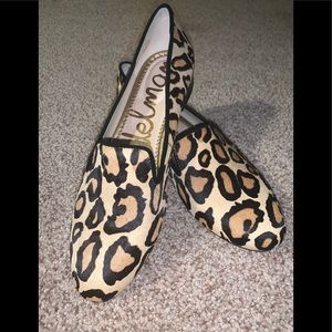 Sam Edelman Lanti Leopard-print calf hair loafers